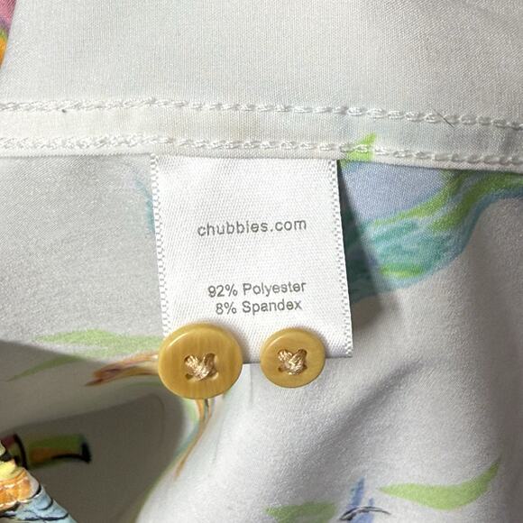 Chubbies Men's The Birds Of Polodise Performance Polo White Multicolor Size XXL - Picture 5 of 8